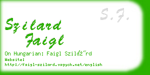 szilard faigl business card